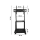 thumbnail image 2 of Soporte Tv Rack Movil Con Ruedas 32 A 75 Pulgada Negro 1700s, 2 of 4
