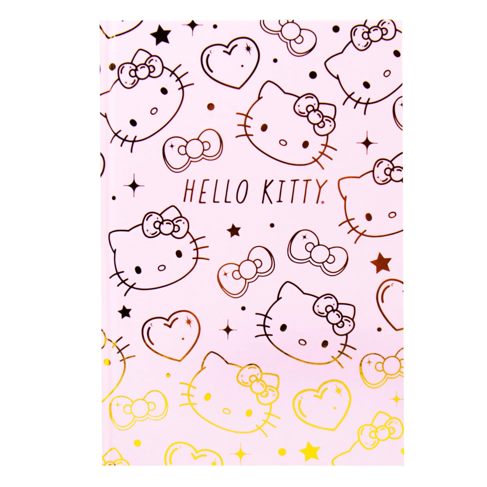 Diario Journal Horizon Group Usa Hello Kitty Con Relieve En Rosa Y Dorado 15x22 Cm