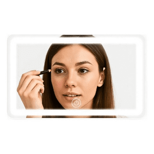 Genérico - Espejo De Maquillaje Con 3 Tonos Luz Led Para Auto Coche Marco Blanco