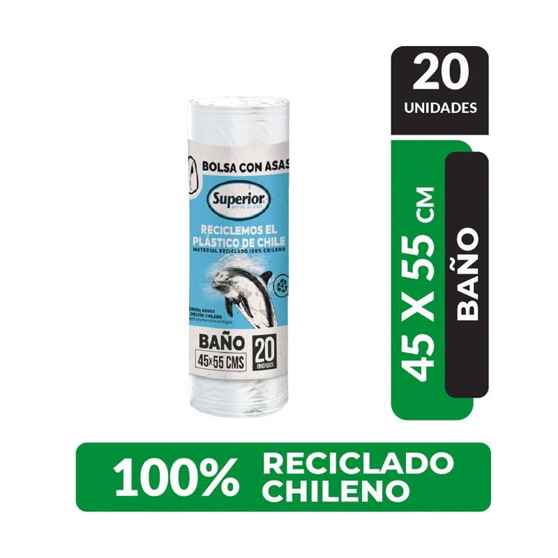 Superior - Bolsa De Basura Pequeña Baño 45X55 Cm