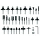 thumbnail image 2 of Juego de brocas para fresar madera BOSCH RBS030MBS, 30 piezas, con punta de carburo, 2 of 3