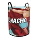 thumbnail image 2 of Nacho Libre Cesta de lavandería de gran capacidad redonda con asa, bolsa para ropa sucia plegable, almacenamiento para dormitorio, baño y lavadero 44x35 cm, 2 of 6