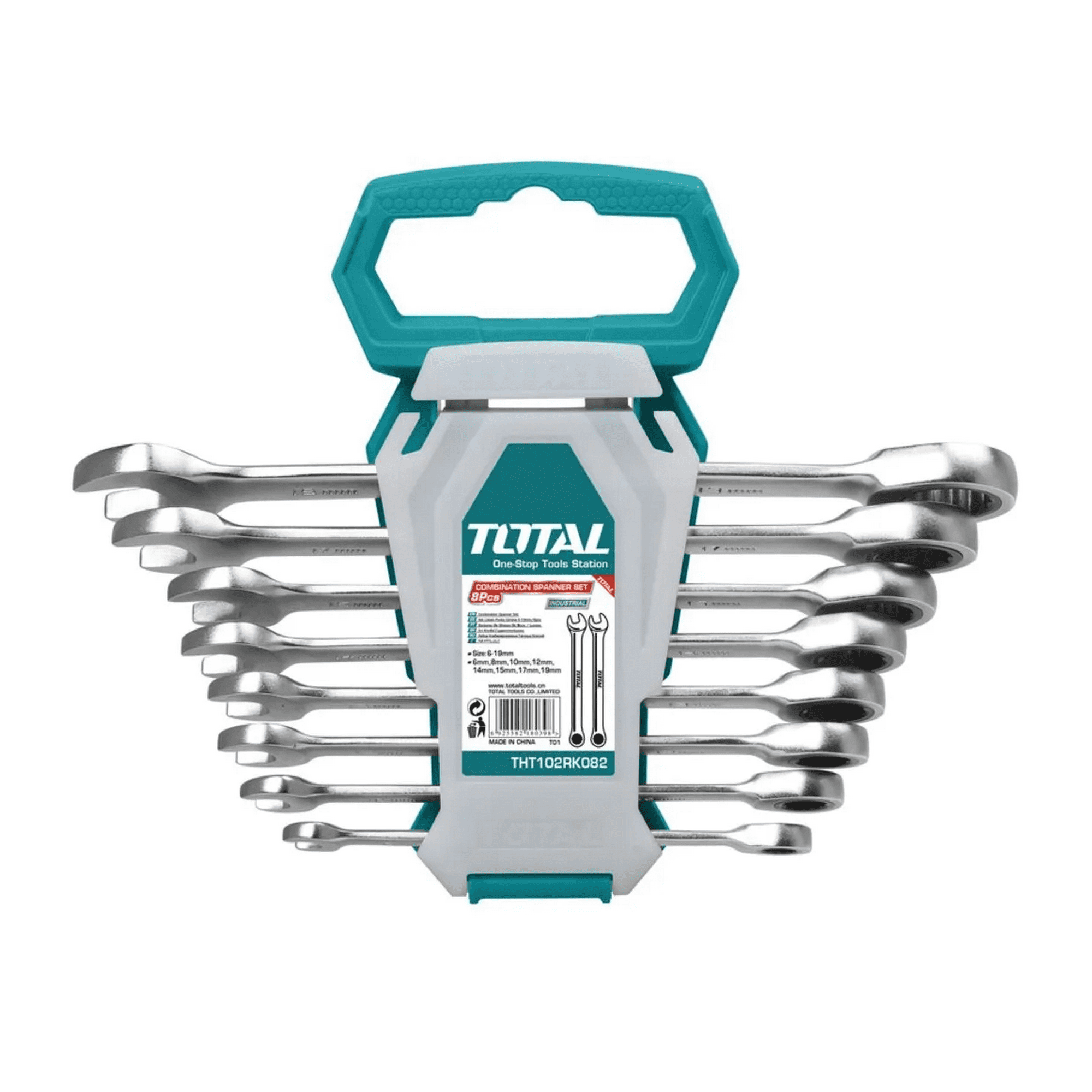 Total Tools - Set De Llaves Corona Con Chicharra 8 19mm Total Tht102rk086