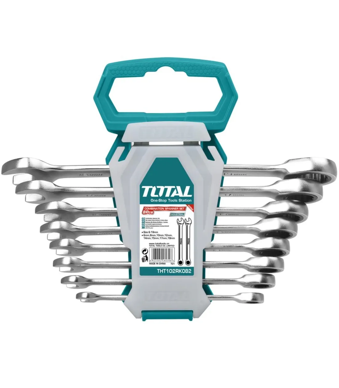 Total Tools - Set De Llaves Corona Con Chicharra 8-19Mm Total Tht102Rk086