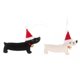 thumbnail image 1 of 2x Colgantes De Navidad Decoraciones Dachshund Perro Adorno Blanco Y Negro, 1 of 4