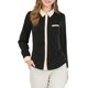 thumbnail image 5 of INSPIRE CHIC Camisa de trabajo de manga larga con botones y bloques de color para mujer, regreso a clases, talla S, negro, 5 of 8