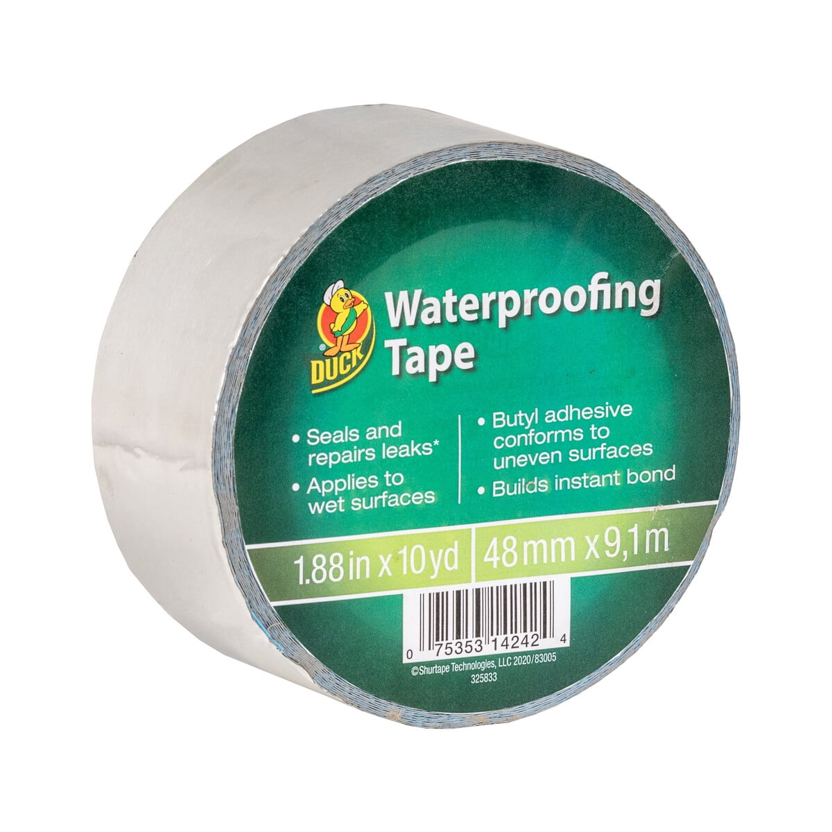 Cinta Impermeabilizante Duck Brand 1.88in X 10yd Aluminio Plata