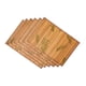 thumbnail image 1 of Set de alfombras de 6, alfombras de mesa de bambú con patrón de hoja, alfombras tejidas de 17,7 '' x 11,8 '', alfombras resistentes al calor lavables para cocina, hoja marrón, 1 of 3