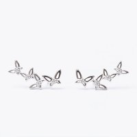 La Garza - Aros Plata Mujer Mariposa