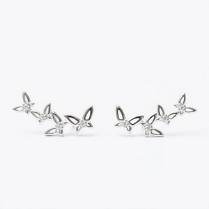 La Garza - Aros Plata Mujer Mariposa