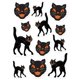 thumbnail image 1 of Calcomanías vintage de gato negro de Halloween Beistle, 1 of 2