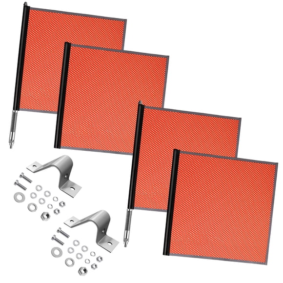 Bandera de Seguridad SeptDecFate 46 cm Rojo Pack de 2 + Repuestos