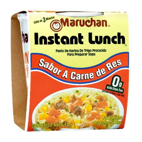 Pasta Instantánea Sabor Carne De Res Pote 64 g Maruchan