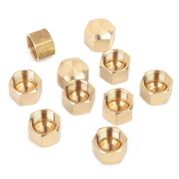 Tapa de compresión LTWFITTING de latón 1/2" OD, paquete de 10