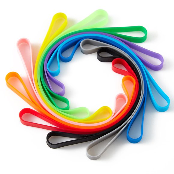 Banda elástica de silicona ZZJMCH 14 cm, paquete de 12