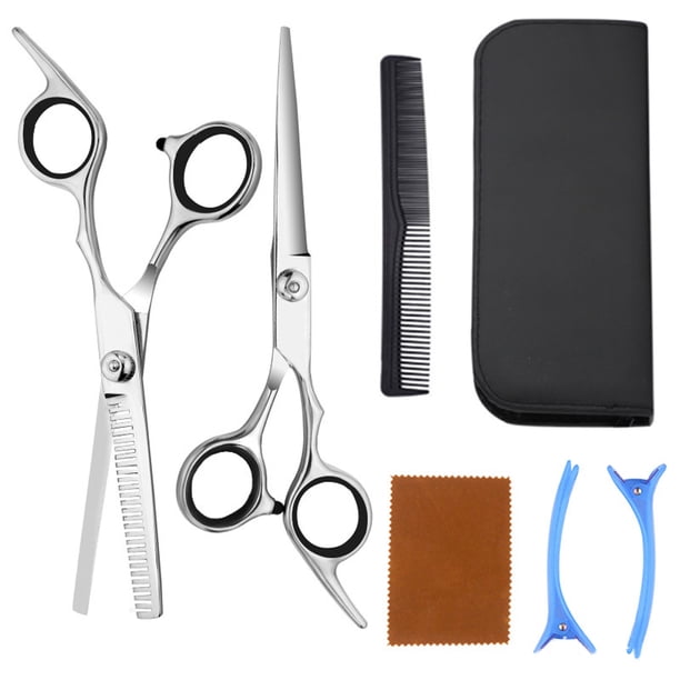 Tijeras profesionales para cortar el cabello, kit de entresacar para barbería, herramienta de corte de cabello familiar