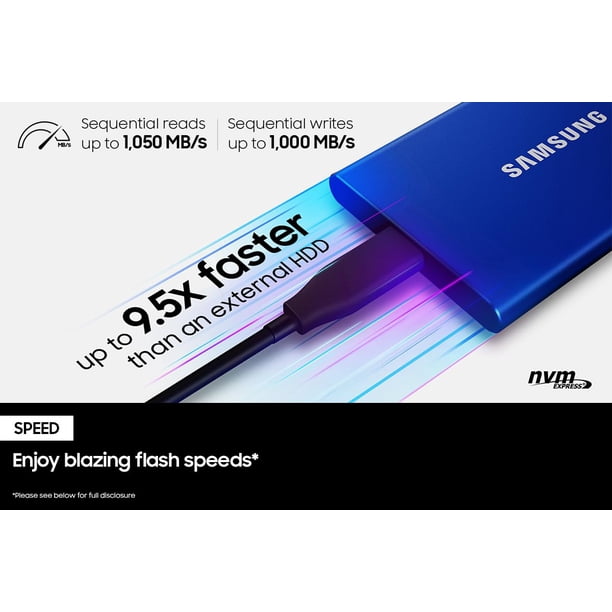 Samsung T7 1TB　｜　SEGATE UT ２TB Unidad de estado sólido externa SAMSUNG T7 1TB USB 3.2 Gen 2 Gray