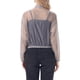 thumbnail image 3 of INSPIRE CHIC Chaqueta Bomber Transparente para Mujer Cuello Simulado Cremallera Chaqueta Ligera Gris L, 3 of 6