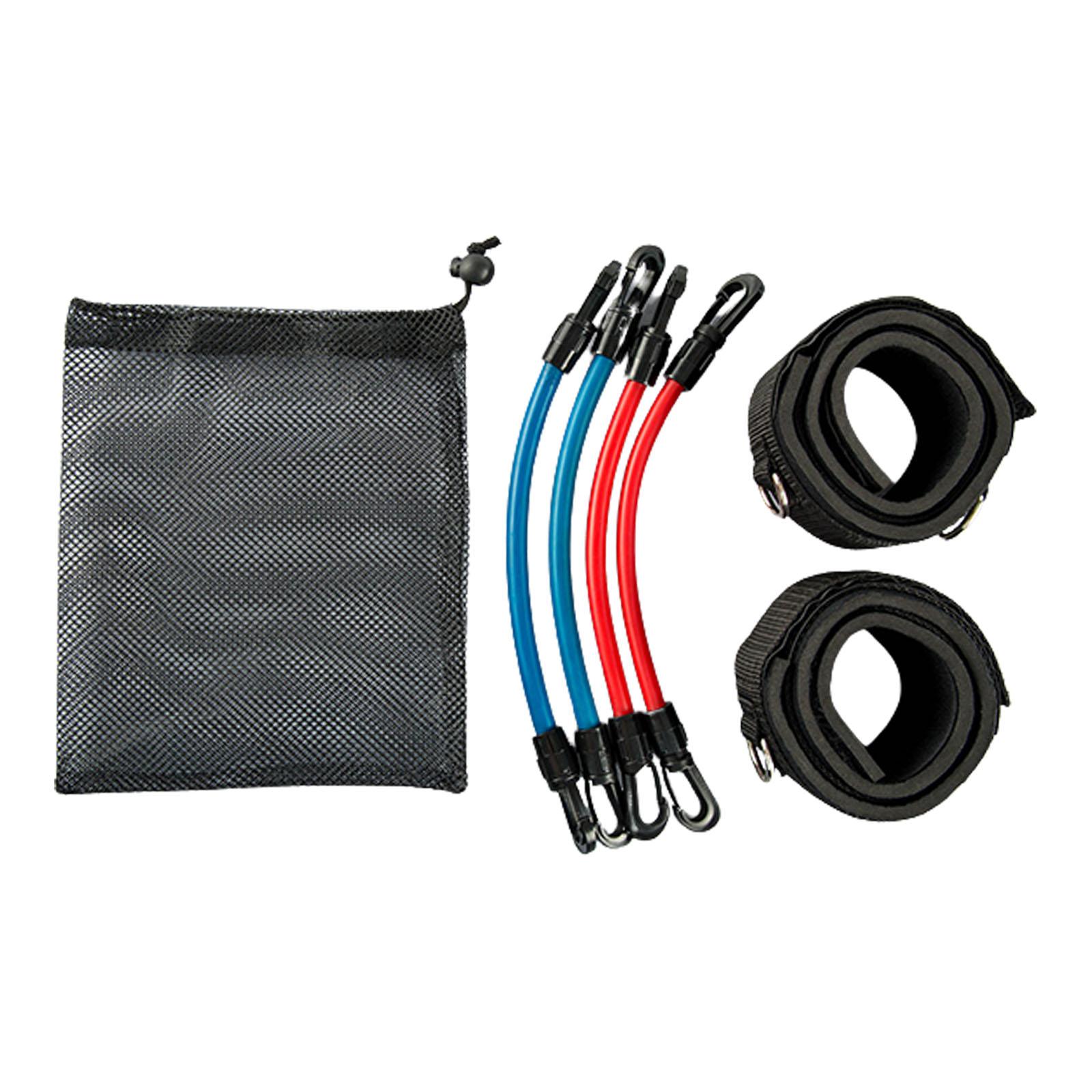 Magideal - Juego De Bandas De Resistencia Para Tobillos, Dispositivo De Entrenamiento De Velocidad Y Agilidad, Equipo Con Puños Y Bolsa, Bandas De Ejercicio Para Rojo Y Azul