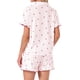 thumbnail image 3 of INSPIRE CHIC Conjunto de Salón para Mujeres Estampado de Fresas Volantes con Volantes Patrón Lindo Conjunto de Pijama de Manga Corta con Botones S Rosa Claro, 3 of 6