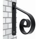 thumbnail image 2 of Pasamano de hierro forjado negro 12x10 cm para 1-2 escalones al aire libre, 2 of 9