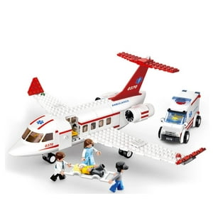 Sluban - Avión De Emergencia Con Ambulancia, Compatible Lego