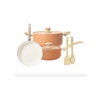 Batería De Cocina Ilko Apricot Ceramic 7 Piezas | Revestimiento Cerámico