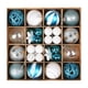 thumbnail image 2 of 36 Piezas Bolas De Navidad Adornos Decoraciones DIY Para Celebración En El Patio Trasero Azul Blanco, 2 of 3