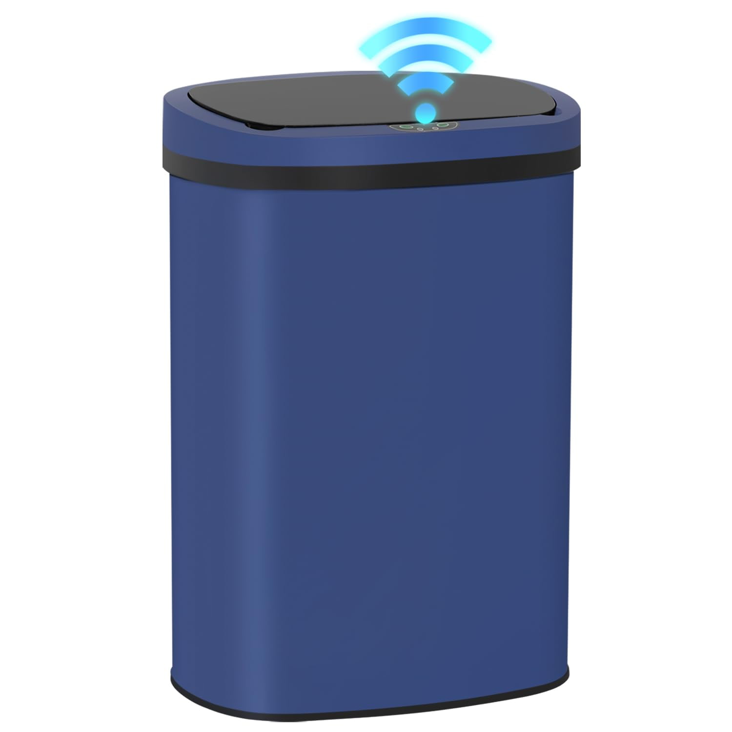 Bote De Basura Bestoffice Con Sensor Automático De 50 Litros, Acero Azul Oscuro