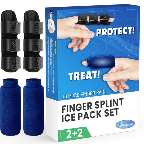 Set de férulas para dedos y compresas de hielo Simplation Trigger Finger