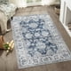 thumbnail image 1 of Alfombra Jinchan 91x152 cm Antideslizante de Pelo Bajo Vintage Floral Azul, 1 of 8