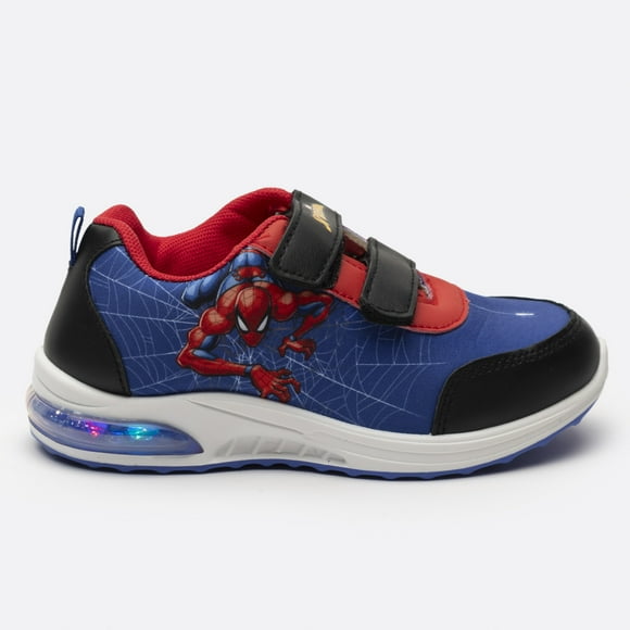 Zapatilla Con Luces Niño Trepando Spiderman Azul Marvel