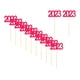 thumbnail image 3 of 12 Piezas 2023 Cupcake Topper Glitter Para Decoración De Fiesta Suministros Temáticos De Cumplea?os Rojo, 3 of 5