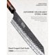 thumbnail image 2 of Cuchillo de Chef Kiritsuke HOSHANHO de 9 Pulgadas, Forjado a Mano en Japón con 9 Capas de Acero de Alto Carbono 10Cr15CoMoV, Cuchillo Profesional de Cocina con Mango Ergonómico de Madera de Rosa, 2 of 7