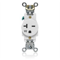 Enchufe Leviton Individual, 20 A, 250 V, Autoconexión A Tierra, Resistente A La Intemperie