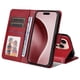 thumbnail image 5 of Funda Billetera para iPhone 16 Pro con Porta Tarjetas y Soporte Ajustable Rojo, 5 of 6