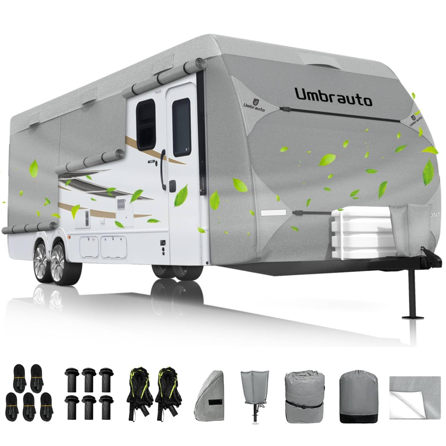 Funda Para Caravana Umbrauto, Remolque De Viaje De 18 A 20 Pies, Impermeable, 7 Capas