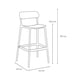 thumbnail image 3 of Piso Taburete Silla alta bar cocina Nils 75cm Blanca, 3 of 7