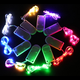 thumbnail image 5 of Paquete de 2 luces LED de 2 m y 20 luces LED de hadas a batería para patio, dormitorio, decoración navideña, etc., 5 of 5