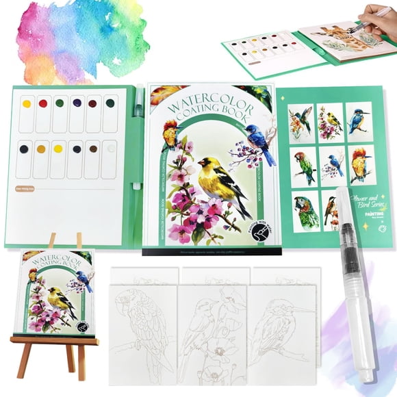 Kit para aliviar el estrés, libro de pintura en acuarela TLM 2026 con bloc