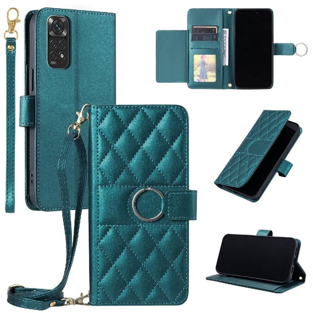 Funda tipo billetera FOXDOCK para Xiaomi Redmi Note 11S 4G – Tapa abatible con correa para mujer