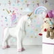 thumbnail image 5 of 3 hojas de pegatinas de pared de unicornio, tamaño grande, diseño de unicornio arcoíris, para decoración de dormitorio infantil, guardería, fiesta de cumpleaños y Navidad., 5 of 7