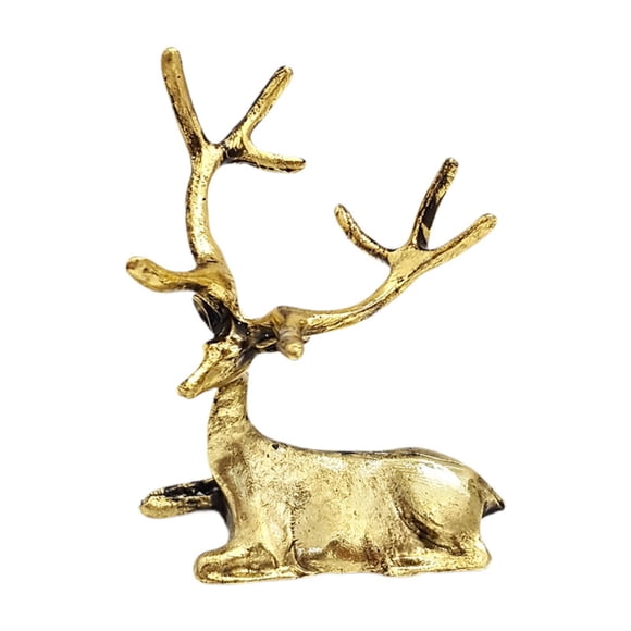 Escultura De Ciervo Para Decoración De Gabinete, Regalo De San Valentín, Estatua De Animal Para Dormitorio, Oro Oscuro