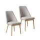 thumbnail image 1 of Pack 2 Sillas Comedor Lena Madera Asiento Acolchado Poliéster Greige, 1 of 9