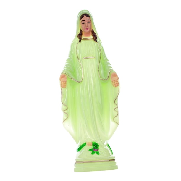Estatua de la Santísima María, estatua de adorno de escritorio, colección decorativa abstracta, escultura de la Santísima María para la decoración de Luminoso