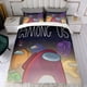 thumbnail image 4 of Among Us Conjunto de sábanas temático, trío de piezas, cómodo y amigable con la piel, diseño único, regalo de decoración para el hogar para familiares, amigos y fans,140cm *210cm, 4 of 6