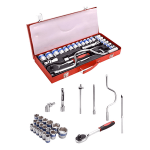 Genérico - Juego De Herramientas Mecanicas 24 Piezas Chicharra Dados Color Rojo