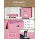 thumbnail image 2 of Organizador de archivos Oterri, caja de archivos portátil con tapa, color rosa, 2 of 7