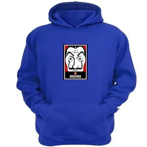 Genérico - Polerón Canguro La Casa De Papel Azul Talla Xs Unisex