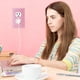 thumbnail image 3 of Cubiertas de placa de pared hongliang 11 × 7 cm rosa con strass – Pack de 4, 3 of 7
